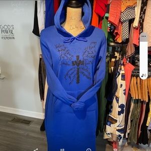Royal Blue Hoodie Dress
